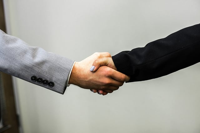 closeup of handshake