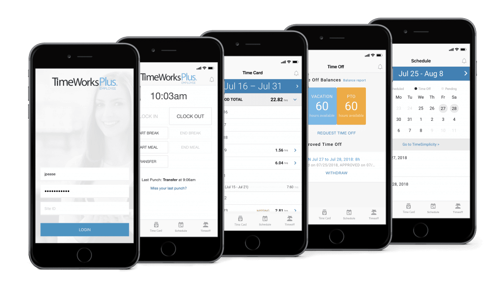 TimeWorksPlus Employee Portal Multiple Phones