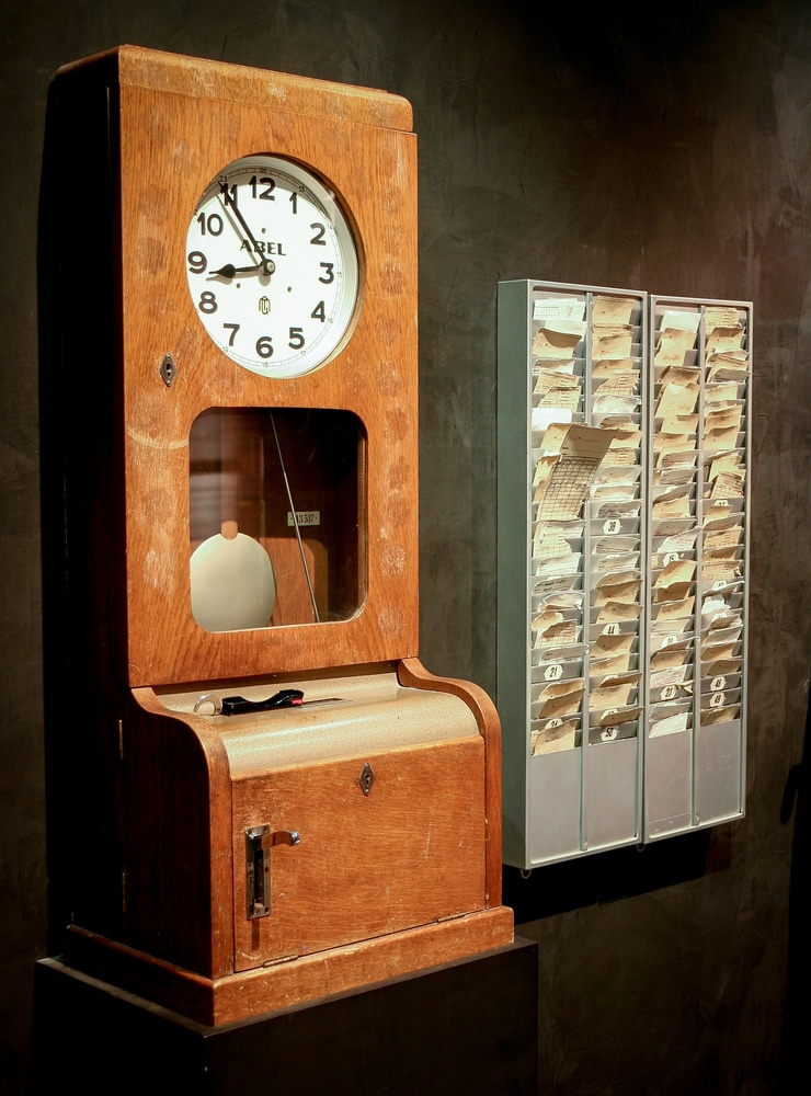 vintage employee time clock